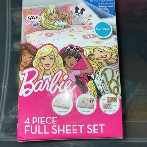New Barbie Girls Rock with Pups 4 Piece Full Sheet Set ~ Rare Hard to Find!